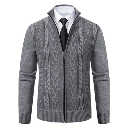 Classic Knit Zip Cardigan