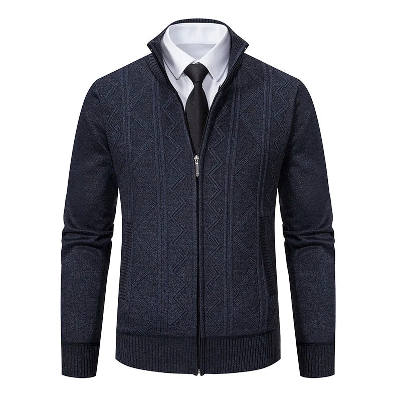 Classic Knit Zip Cardigan