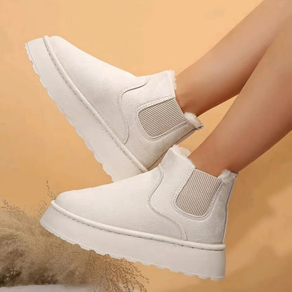 Warm Solid Fur Short Boots