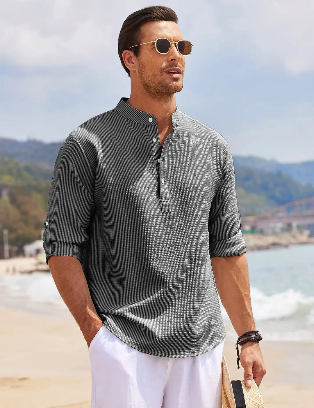 Versa Luxe Roll Up Long Sleeve Shirt