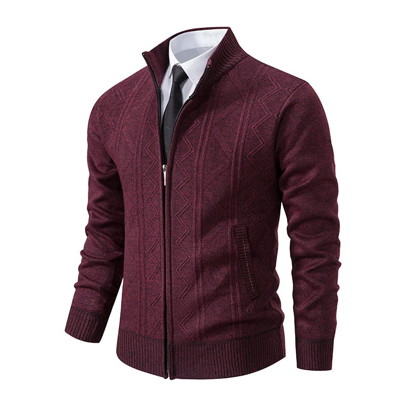 Classic Knit Zip Cardigan