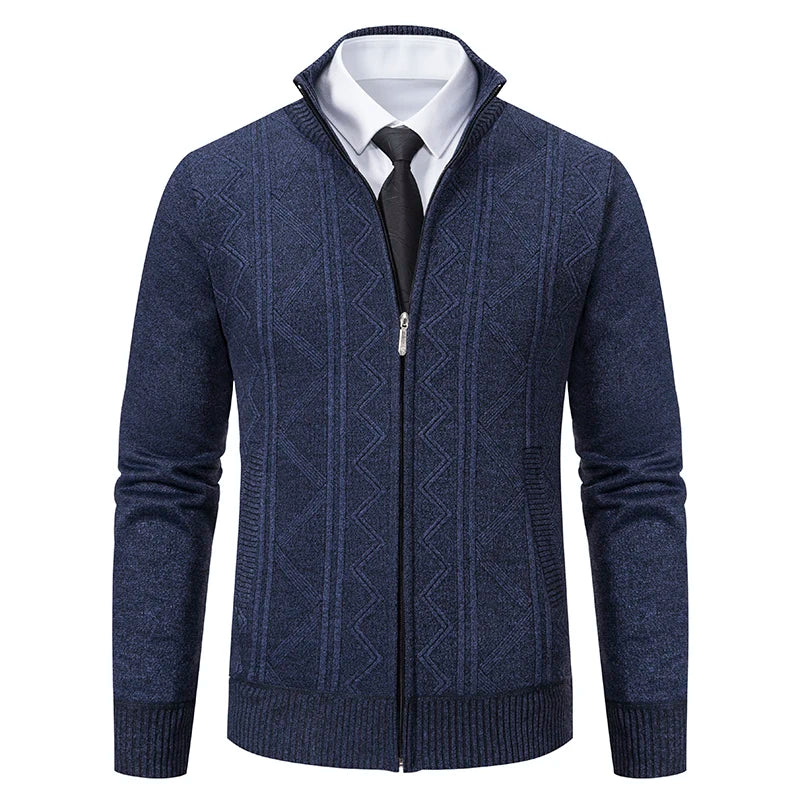 Classic Knit Zip Cardigan