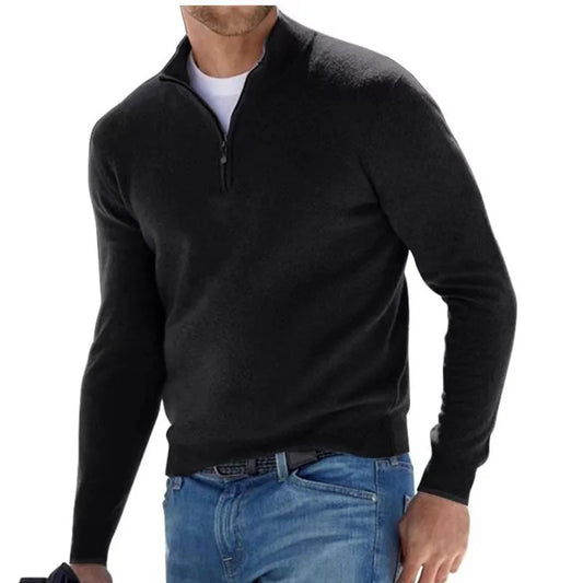 Basic Zipped Comfort Sweater