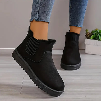 Warm Solid Fur Short Boots