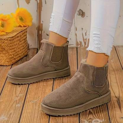 Warm Solid Fur Short Boots