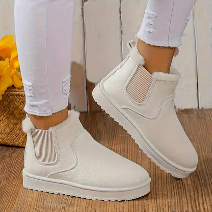 Warm Solid Fur Short Boots